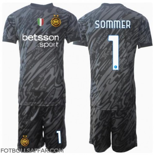 Inter Milan Yann Sommer #1 Målvakt Tredje Dräkt Barn 2024-25 Kortärmad (+ Korta byxor)